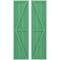 Ekena Millwork Americraft 4-Board Wood 2 Equal Panel Frmd Board-n-Batten Shutters w/Dbl Z-Bar, ARW102BF414X77LPH, PR ARW102BF414X77LPH - alternate 1
